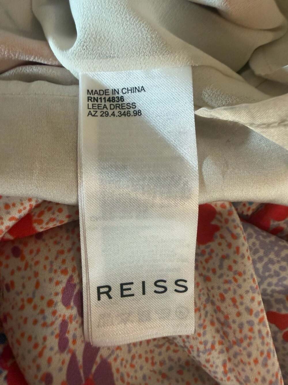 Reiss Leea Printed Scarf Mini Dress Size 10 - Picture 8 of 11